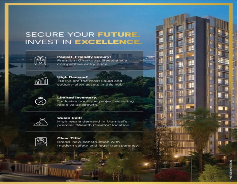 1 BHK 650 Sq.ft. Apartment for Sale in Ghatkopar East, Mumbai