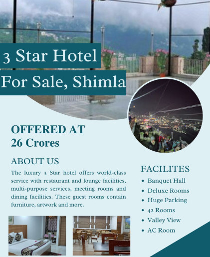  Hotels 3500 Sq. Yards for Sale in Tara Devi, Shimla