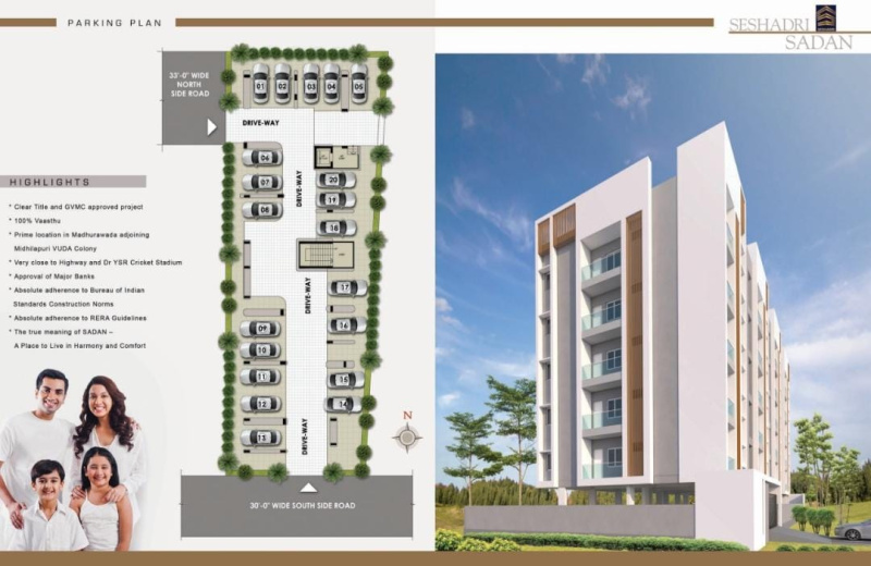 2 BHK Apartment 1100 Sq.ft. for Sale in Mithilapuri Colony, Madhurawada, Visakhapatnam