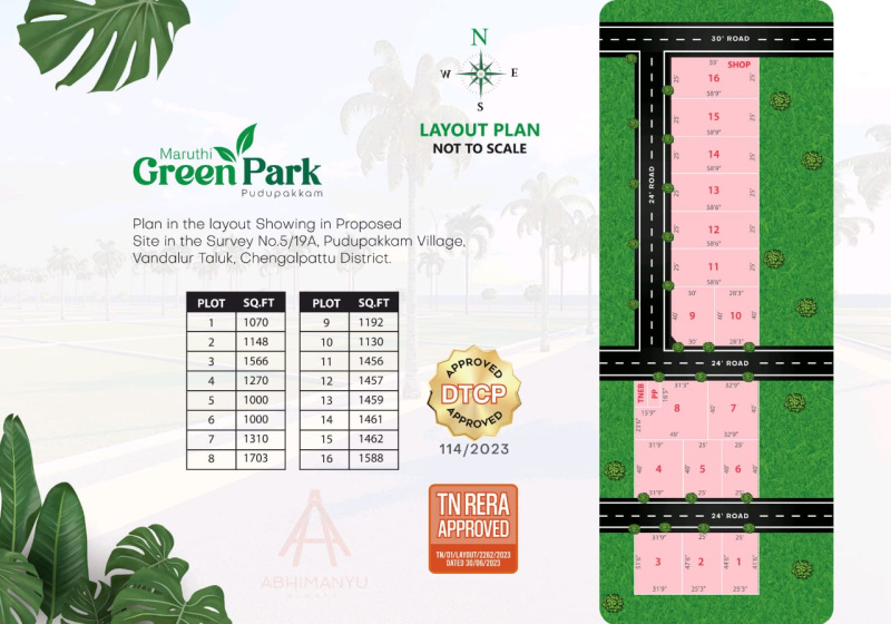  Commercial Land 1588 Sq.ft. for Sale in Pudupakkam Village, Chennai