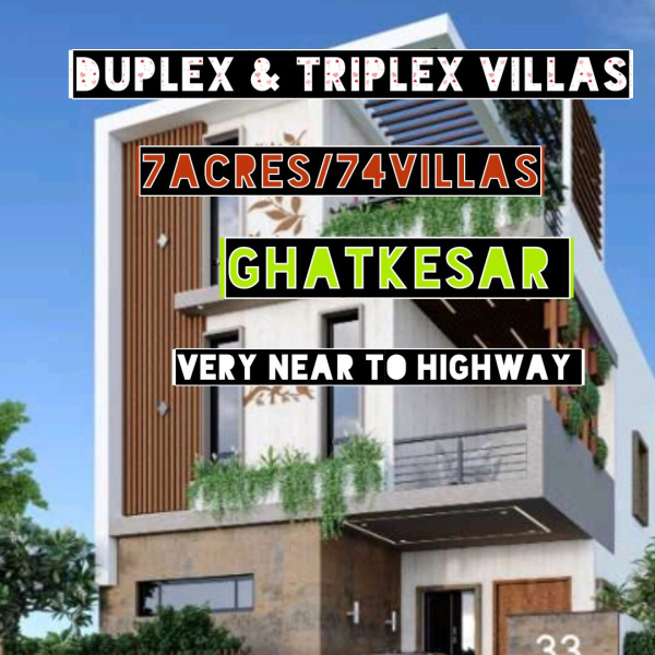 3 BHK Villa 115 Sq. Yards for Sale in Ghatkesar, Secunderabad