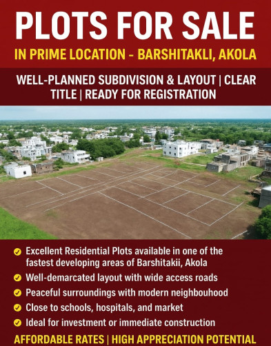  1500 Sq.ft. Residential Plot for Sale in Barsi Takli, Akola