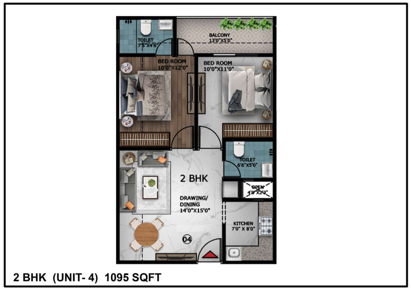 2 BHK Apartment 1095 Sq.ft. for Sale in Sector 107 Noida