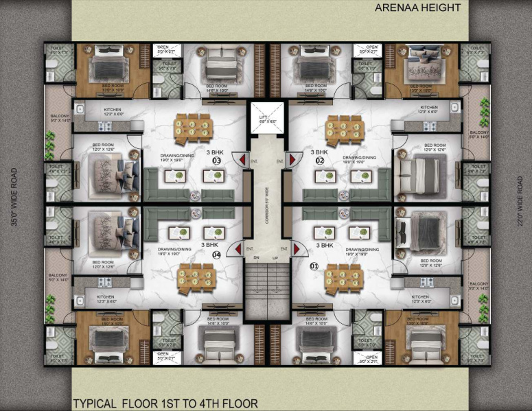 3 BHK Apartment 1725 Sq.ft. for Sale in Sector 107 Noida