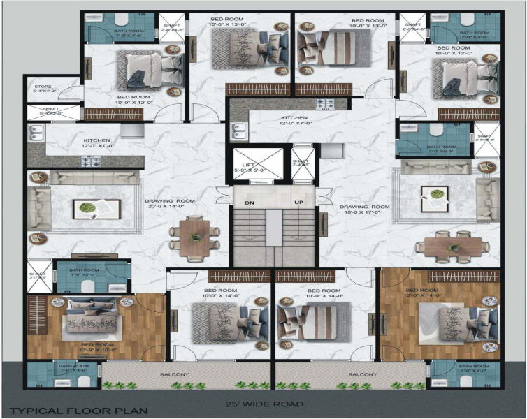 4 BHK Builder Floor 2020 Sq.ft. for Sale in Salarpur Khadar, Sector 107 Noida
