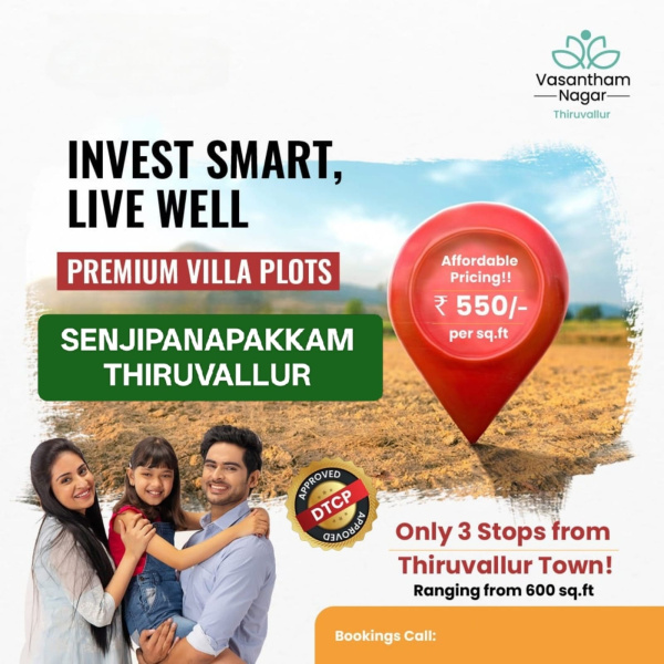  Residential Plot 600 Sq.ft. for Sale in Kadambathur, Thiruvallur