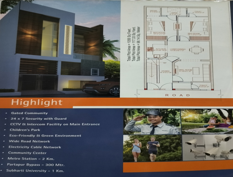  Residential Plot 115 Sq. Yards for Sale in Partapur, Meerut