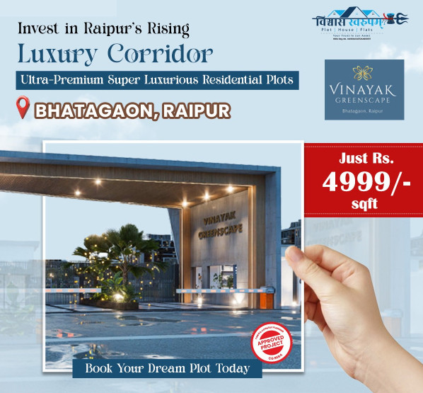  1976 Sq.ft. Residential Plot for Sale in Bhatagaon, Raipur