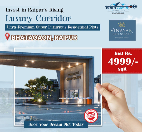  1988 Sq.ft. Residential Plot for Sale in Bhatagaon, Raipur