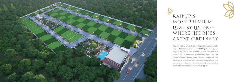  Residential Plot 1968 Sq.ft. for Sale in Bhatagaon, Raipur