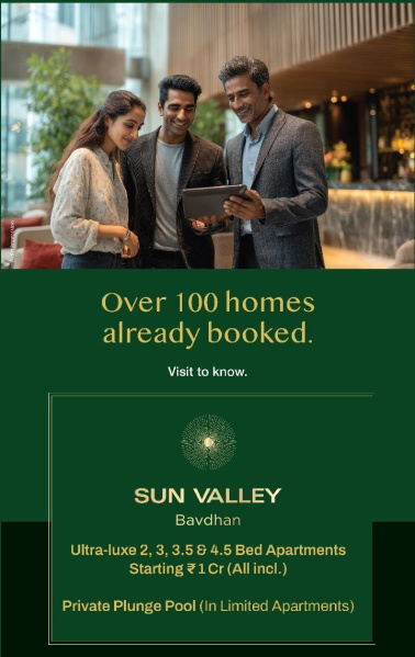 3 BHK 1364 Sq.ft. Apartment for Sale in Bavdhan, Pune