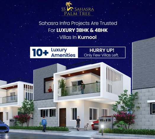 3 BHK 3326 Sq.ft. Villa for Sale in Nandikotkur Road, Kurnool