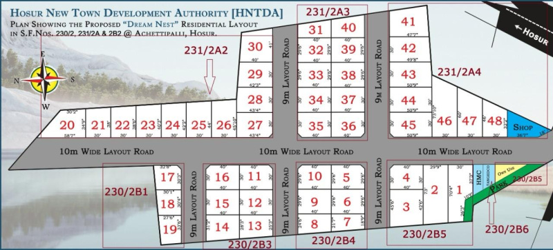  Residential Plot 1200 Sq.ft. for Sale in Achettipalli, Hosur