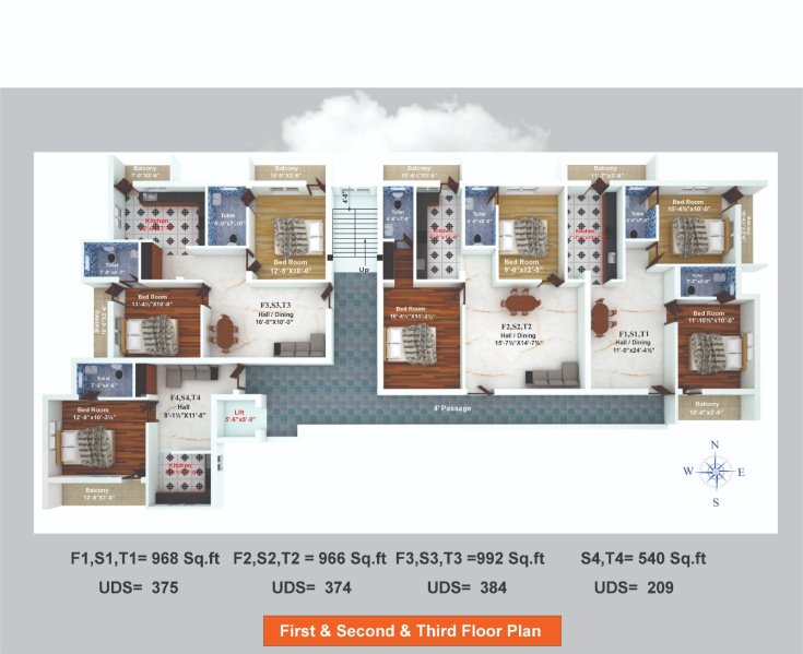 2 BHK Apartment 992 Sq.ft. for Sale in Madanandapuram, Chennai