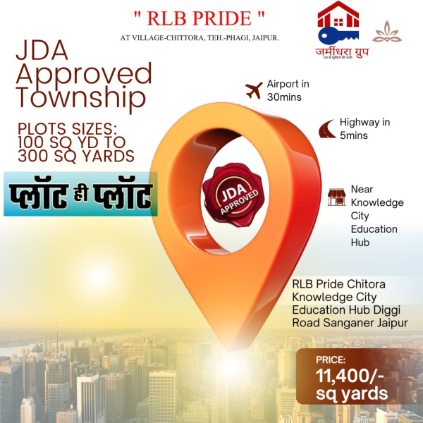  Residential Plot 983 Sq.ft. for Sale in Diggi Road, Diggi Road, Jaipur