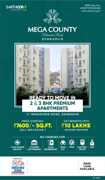 3.5 BHK Apartment 1750 Sq.ft. for Sale in Mussoorie Road, Dehradun