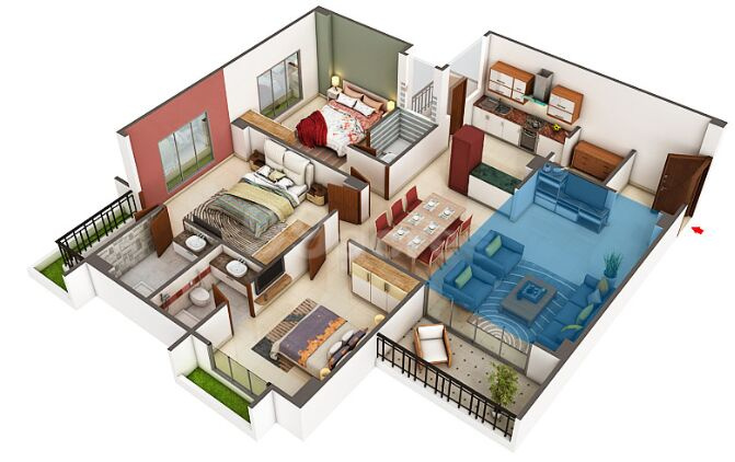 3 BHK Apartment 2682 Sq.ft. for Sale in Motera, Ahmedabad