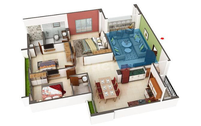 3 BHK 266 Sq.ft. Apartment for Sale in Motera, Ahmedabad