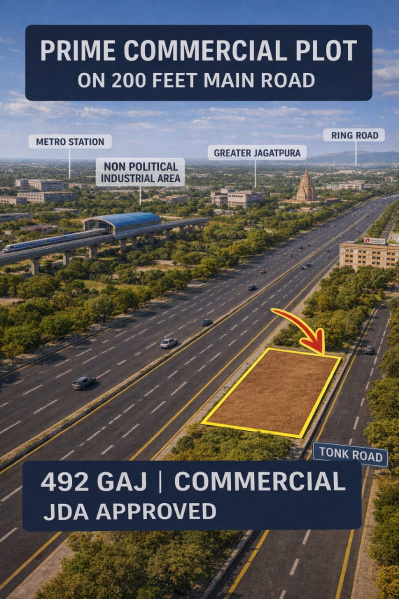 492 Sq. Yards Commercial Land for Sale in Tonk Road, Jaipur