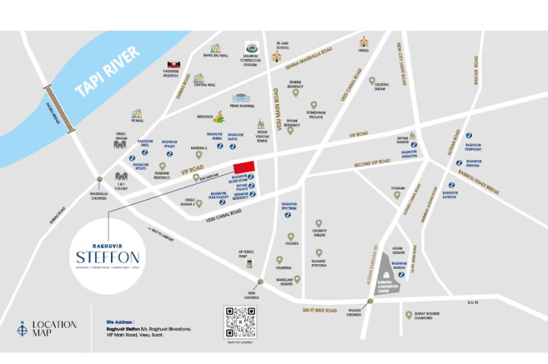  829 Sq.ft. Office Space for Sale in VIP Road, Surat