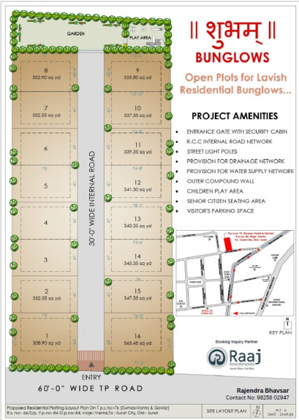  345 Sq. Yards Residential Plot for Sale in Surat