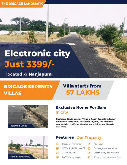  Residential Plot 1200 Sq.ft. for Sale in Electronic City, Bangalore