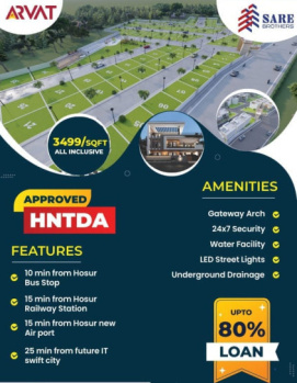  Residential Plot for Sale in Alasanatham Road, Hosur