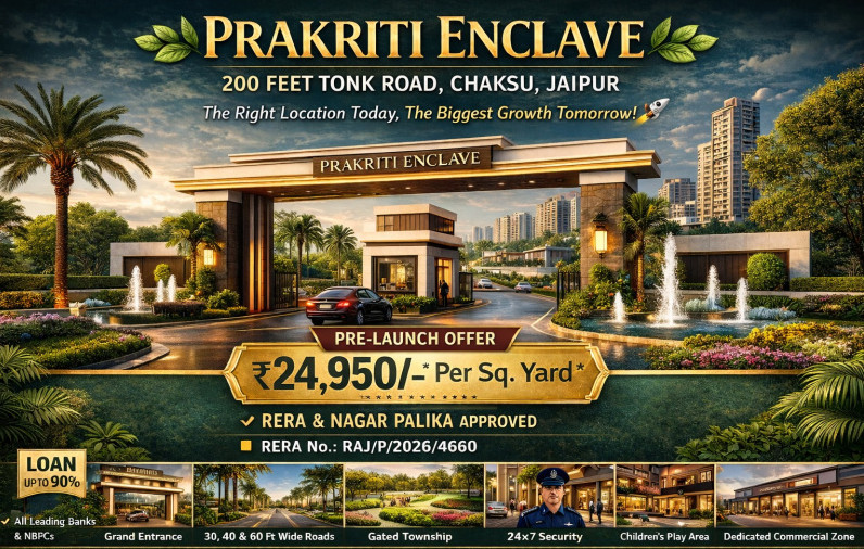  88 Sq. Yards Residential Plot for Sale in Chaksu, Jaipur