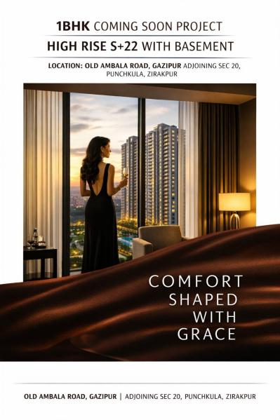 1 BHK 720 Sq.ft. Apartment for Sale in Old Ambala Road, Dhakoli, Zirakpur