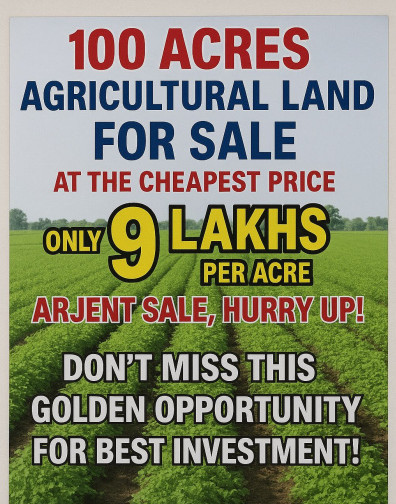  Agricultural Land 100 Acre for Sale in Gola Gokarannath, Lakhimpur Kheri