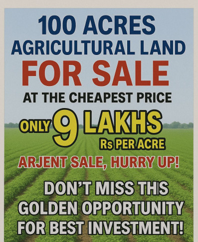  Agricultural Land 100 Acre for Sale in Gola Gokarannath, Lakhimpur Kheri