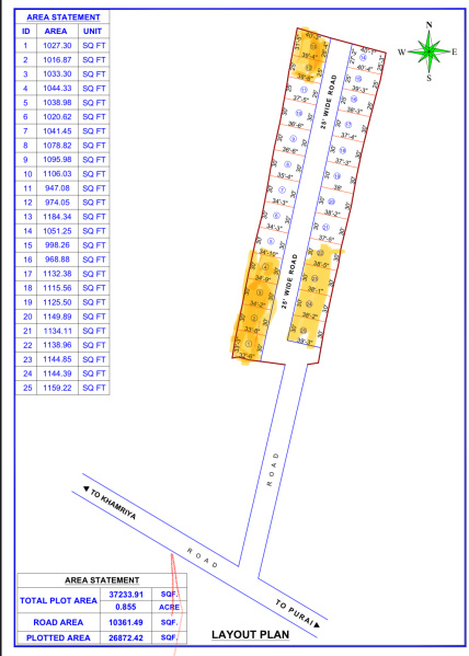 Residential Plot 1300 Sq.ft. for Sale in Utai, Durg
