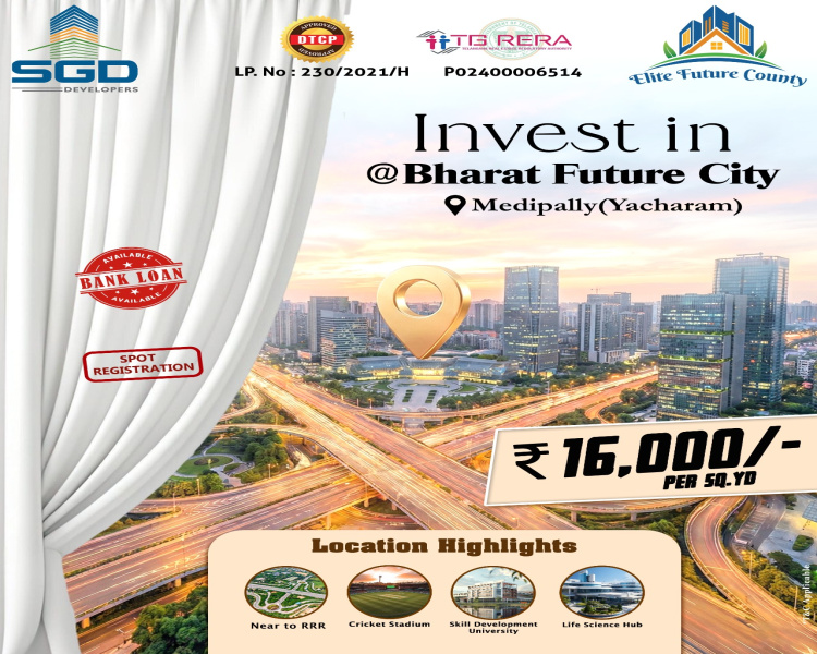  100 Sq. Yards Residential Plot for Sale in Yacharam Mandal, Hyderabad