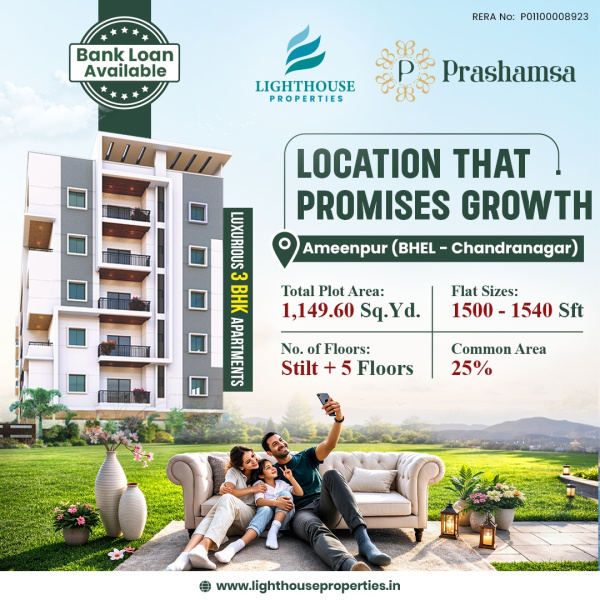 3 BHK 1500 Sq.ft. Apartment for Sale in Aminpur, Hyderabad