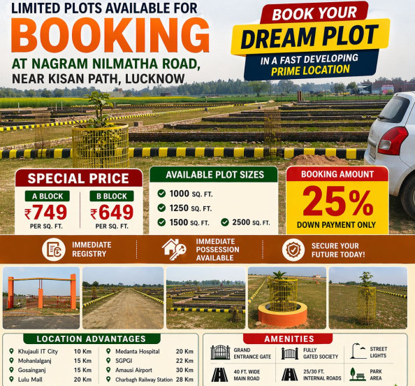  1800 Sq.ft. Residential Plot for Sale in Nagram Road, Lucknow