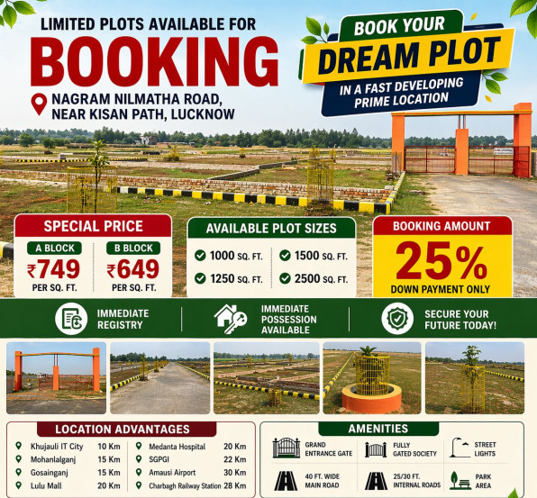  3000 Sq.ft. Residential Plot for Sale in Nagram Road, Lucknow