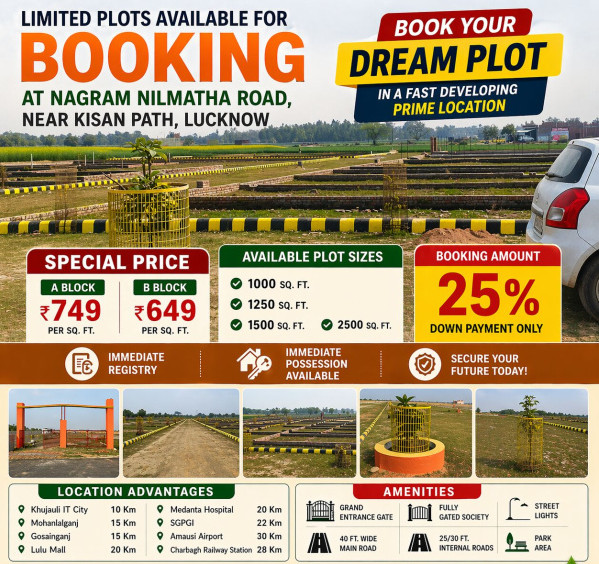  600 Sq.ft. Residential Plot for Sale in Nagram Road, Lucknow