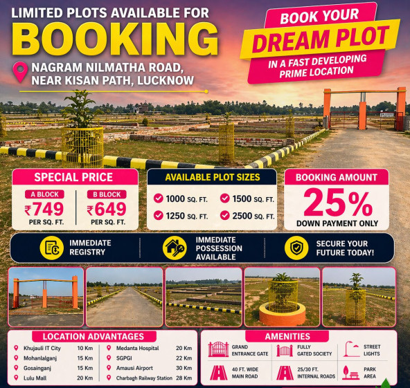  1000 Sq.ft. Residential Plot for Sale in Nagram Road, Lucknow