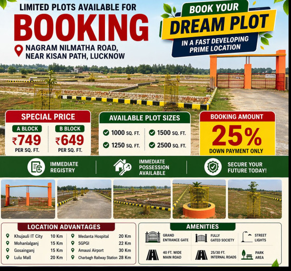  1500 Sq.ft. Residential Plot for Sale in Nagram Road, Lucknow