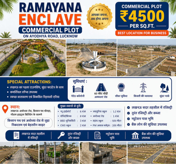  1500 Sq.ft. Commercial Land for Sale in Faizabad Road, Lucknow