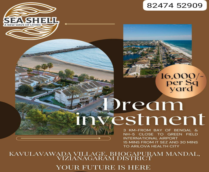  Residential Plot 1800 Sq. Yards for Sale in Bhogapuram, Visakhapatnam