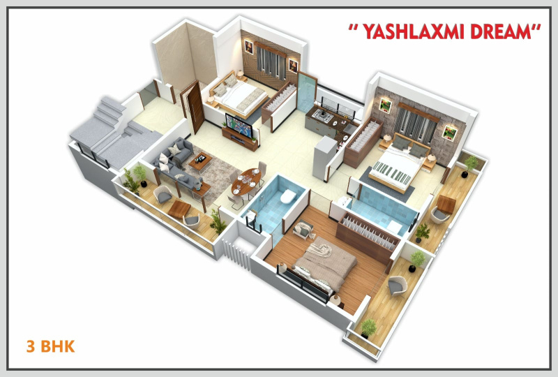 3 BHK Apartment 1410 Sq.ft. for Sale in Tapovan Road, Nashik