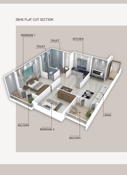3 BHK Apartment 1415 Sq.ft. for Sale in Pathardi Phata, Nashik