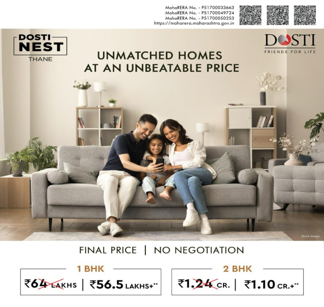 2 BHK Apartment 750 Sq.ft. for Sale in Dhokali Naka, Thane