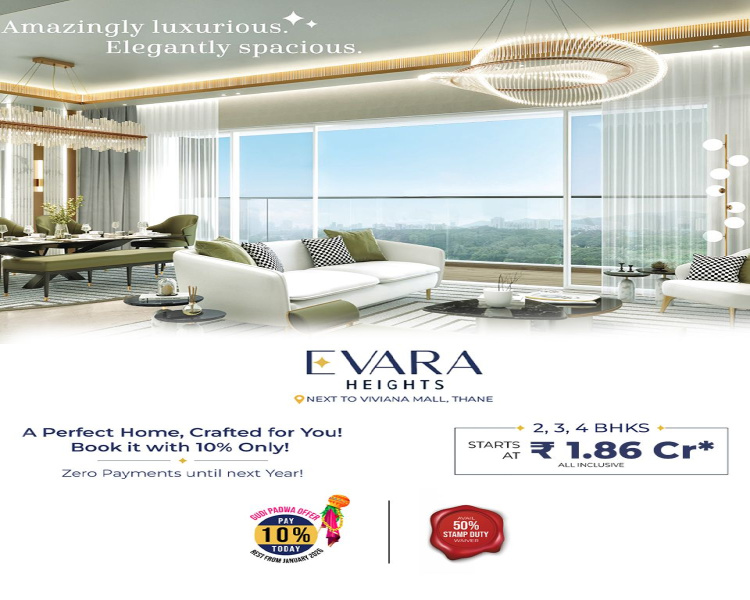 3 BHK Apartment 1057 Sq.ft. for Sale in Pokhran, Thane