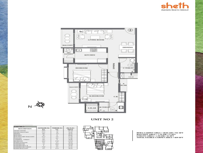 2 BHK Apartment 840 Sq.ft. for Sale in Majiwada, Thane