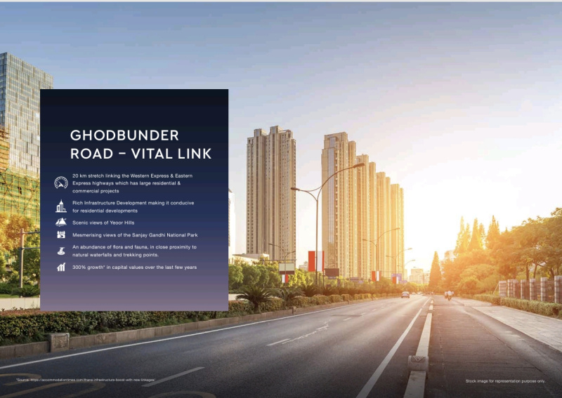 2 BHK Apartment 724 Sq.ft. for Sale in Ghodbunder Road, Thane