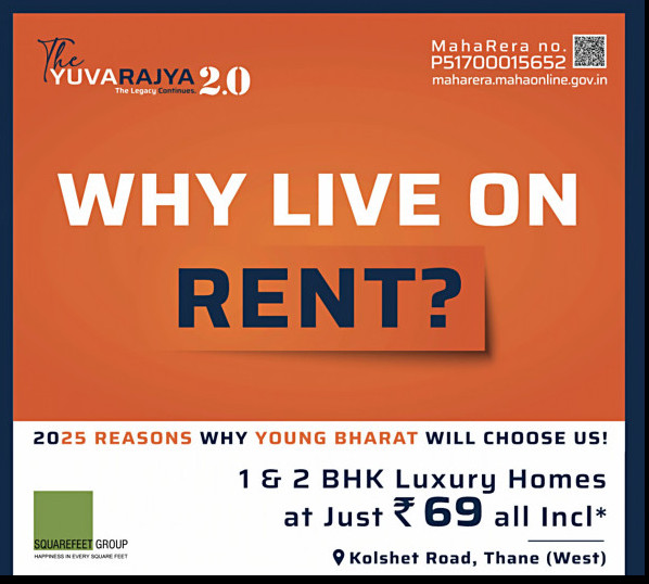 1 BHK Apartment 430 Sq.ft. for Sale in Kolshet Road, Thane
