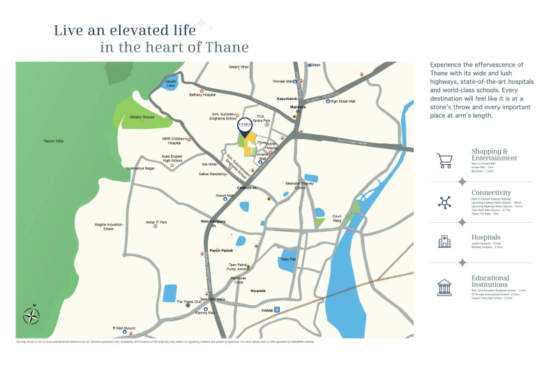 4 BHK 1930 Sq.ft. Apartment for Sale in Majiwada, Thane
