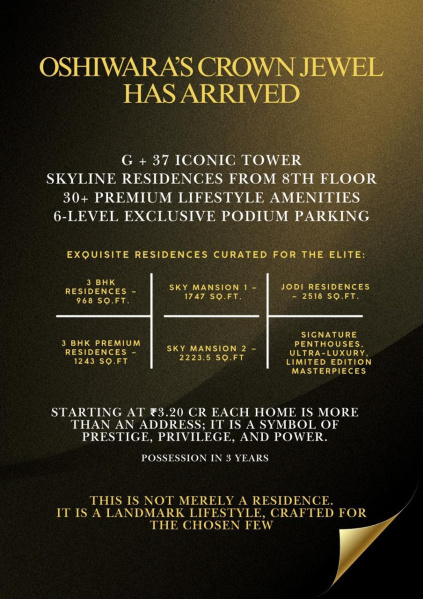 3 BHK 1200 Sq.ft. Apartment for Sale in Andheri West, Mumbai